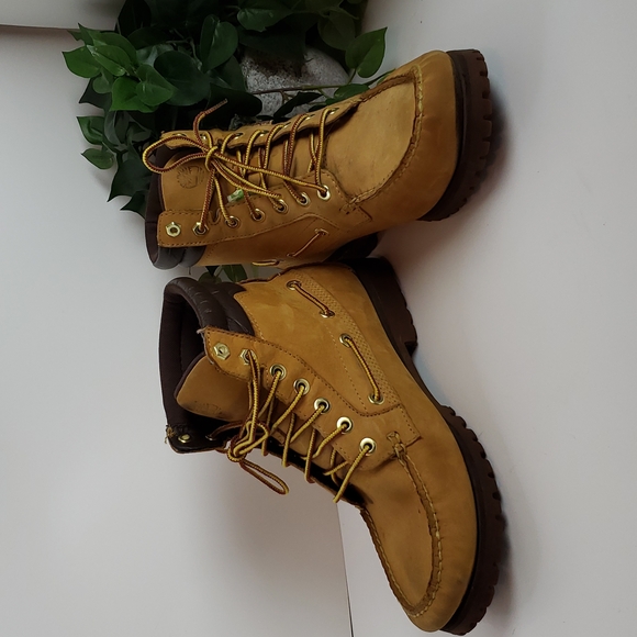 "Timberland" 7 eye moc toe midhaven lace up boots - Picture 4 of 13